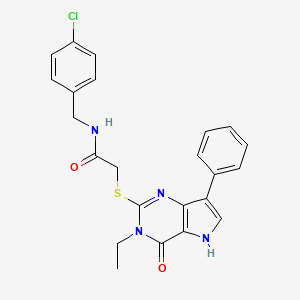 N-(4-chlorobenzyl)-2-[(3-ethyl-4-oxo-7-phenyl-4,5-dihydro-3H-pyrrolo[3,2-d]pyrimidin-2-yl)sulfanyl]acetamide