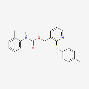 {2-[(4-methylphenyl)sulfanyl]-3-pyridinyl}methyl N-(2-methylphenyl)carbamate