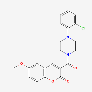 3-{[4-(2-Chlorophenyl)piperazinyl]carbonyl}-6-methoxychromen-2-one