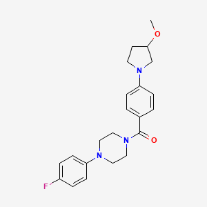 (4-(4-Fluorophenyl)piperazin-1-yl)(4-(3-methoxypyrrolidin-1-yl)phenyl)methanone