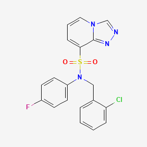 N-(2-chlorobenzyl)-N-(4-fluorophenyl)[1,2,4]triazolo[4,3-a]pyridine-8-sulfonamide