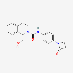 1-(Hydroxymethyl)-N-[4-(2-oxoazetidin-1-yl)phenyl]-3,4-dihydro-1H-isoquinoline-2-carboxamide