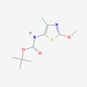 molecular formula C10H16N2O3S B2384954 tert-butyl N-(2-methoxy-4-methyl-1,3-thiazol-5-yl)carbamate CAS No. 1909325-84-3