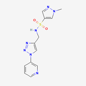 1-methyl-N-((1-(pyridin-3-yl)-1H-1,2,3-triazol-4-yl)methyl)-1H-pyrazole-4-sulfonamide