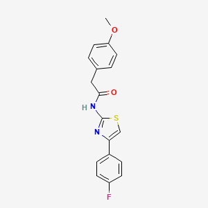 molecular formula C18H15FN2O2S B2384957 N-[4-(4-fluorophenyl)-1,3-thiazol-2-yl]-2-(4-methoxyphenyl)acetamide CAS No. 544465-11-4