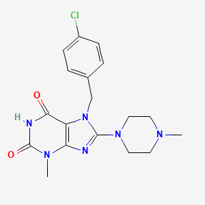 7-(4-chlorobenzyl)-3-methyl-8-(4-methylpiperazin-1-yl)-1H-purine-2,6(3H,7H)-dione
