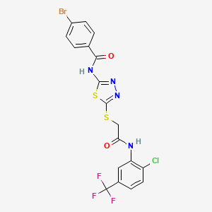 4-bromo-N-(5-((2-((2-chloro-5-(trifluoromethyl)phenyl)amino)-2-oxoethyl)thio)-1,3,4-thiadiazol-2-yl)benzamide