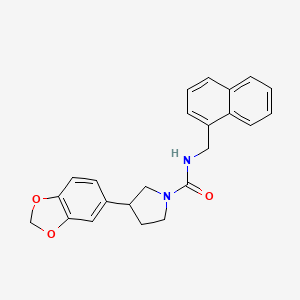 3-(benzo[d][1,3]dioxol-5-yl)-N-(naphthalen-1-ylmethyl)pyrrolidine-1-carboxamide