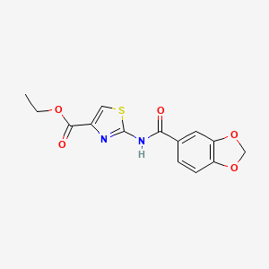 Ethyl 2-(benzo[d][1,3]dioxole-5-carboxamido)thiazole-4-carboxylate