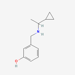 3-{[(1-Cyclopropylethyl)amino]methyl}phenol