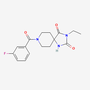 3-Ethyl-8-(3-fluorobenzoyl)-1,3,8-triazaspiro[4.5]decane-2,4-dione
