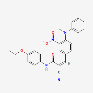(Z)-2-Cyano-N-(4-ethoxyphenyl)-3-[4-(N-methylanilino)-3-nitrophenyl]prop-2-enamide