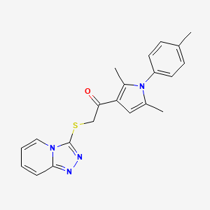 1-[2,5-Dimethyl-1-(4-methylphenyl)-3-pyrrolyl]-2-([1,2,4]triazolo[4,3-a]pyridin-3-ylthio)ethanone