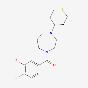 (3,4-Difluorophenyl)-[4-(thian-4-yl)-1,4-diazepan-1-yl]methanone
