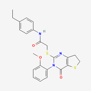 N-(4-ethylphenyl)-2-[[3-(2-methoxyphenyl)-4-oxo-6,7-dihydrothieno[3,2-d]pyrimidin-2-yl]sulfanyl]acetamide