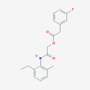 molecular formula C19H20FNO3 B2384988 [2-(2-Ethyl-6-methylanilino)-2-oxoethyl] 2-(3-fluorophenyl)acetate CAS No. 1638736-25-0