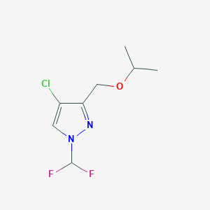 molecular formula C8H11ClF2N2O B2385010 4-chloro-1-(difluoromethyl)-3-(isopropoxymethyl)-1H-pyrazole CAS No. 1856085-79-4
