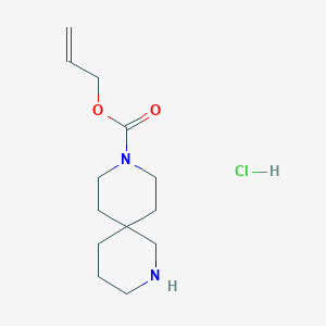 molecular formula C13H23ClN2O2 B2385020 Allyl 2,9-diazaspiro[5.5]undecane-9-carboxylate hydrochloride CAS No. 2007909-58-0