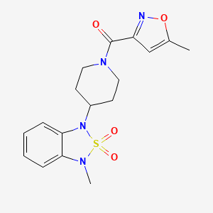 (4-(3-methyl-2,2-dioxidobenzo[c][1,2,5]thiadiazol-1(3H)-yl)piperidin-1-yl)(5-methylisoxazol-3-yl)methanone
