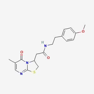 molecular formula C18H21N3O3S B2385034 N-(4-methoxyphenethyl)-2-(6-methyl-5-oxo-3,5-dihydro-2H-thiazolo[3,2-a]pyrimidin-3-yl)acetamide CAS No. 946237-80-5