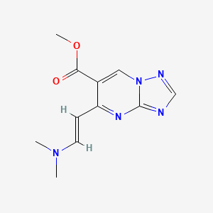 molecular formula C11H13N5O2 B2385036 Methyl 5-[(E)-2-(dimethylamino)vinyl][1,2,4]triazolo[1,5-a]pyrimidine-6-carboxylate CAS No. 2279136-03-5