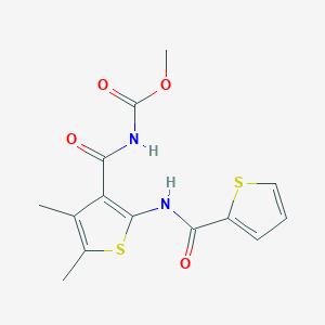 Methyl (4,5-dimethyl-2-(thiophene-2-carboxamido)thiophene-3-carbonyl)carbamate