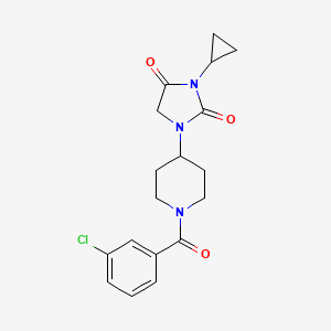1-[1-(3-Chlorobenzoyl)piperidin-4-yl]-3-cyclopropylimidazolidine-2,4-dione