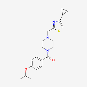 (4-((4-Cyclopropylthiazol-2-yl)methyl)piperazin-1-yl)(4-isopropoxyphenyl)methanone