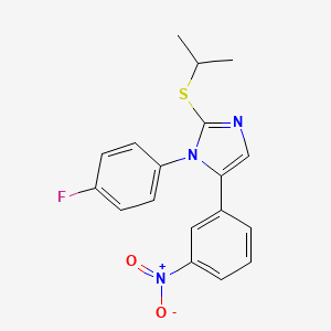 1-(4-fluorophenyl)-2-(isopropylthio)-5-(3-nitrophenyl)-1H-imidazole