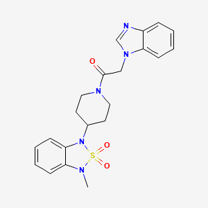 2-(1H-benzo[d]imidazol-1-yl)-1-(4-(3-methyl-2,2-dioxidobenzo[c][1,2,5]thiadiazol-1(3H)-yl)piperidin-1-yl)ethanone