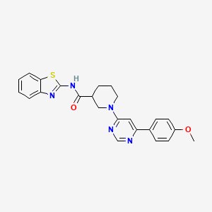 N-(benzo[d]thiazol-2-yl)-1-(6-(4-methoxyphenyl)pyrimidin-4-yl)piperidine-3-carboxamide