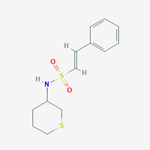 molecular formula C13H17NO2S2 B2385054 (E)-2-Phenyl-N-(thian-3-YL)ethenesulfonamide CAS No. 1436374-18-3