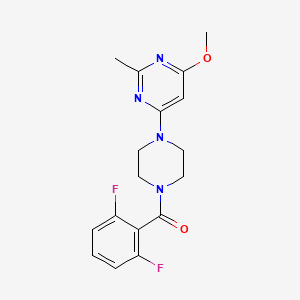 molecular formula C17H18F2N4O2 B2385062 (2,6-Difluorophenyl)(4-(6-methoxy-2-methylpyrimidin-4-yl)piperazin-1-yl)methanone CAS No. 946248-10-8