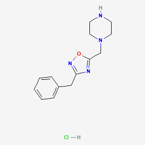 1-[(3-Benzyl-1,2,4-oxadiazol-5-yl)methyl]piperazine hydrochloride
