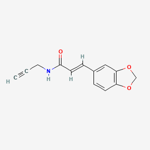 molecular formula C13H11NO3 B2385105 3-(1,3-benzodioxol-5-yl)-N-(2-propynyl)acrylamide CAS No. 329777-84-6