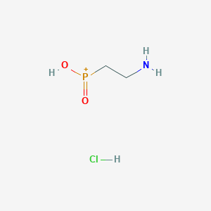 molecular formula C2H9ClNO2P B2385106 2-Aminoethyl-hydroxy-oxophosphanium;hydrochloride CAS No. 1075799-55-1