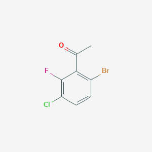 molecular formula C8H5BrClFO B2385111 6'-Bromo-3'-chloro-2'-fluoroacetophenone CAS No. 1540199-39-0