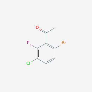 molecular formula C8H5BrClFO B2385111 1-(6-Bromo-3-chloro-2-fluorophenyl)ethanone CAS No. 1540199-39-0