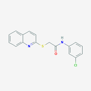 molecular formula C17H13ClN2OS B2385123 N-(3-chlorophenyl)-2-(2-quinolylthio)acetamide CAS No. 852698-70-5