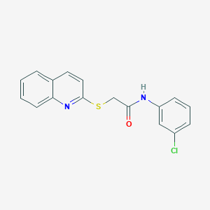 N-(3-chlorophenyl)-2-(2-quinolylthio)acetamide