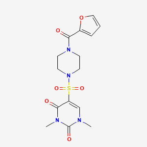 5-[4-(Furan-2-carbonyl)piperazin-1-yl]sulfonyl-1,3-dimethylpyrimidine-2,4-dione