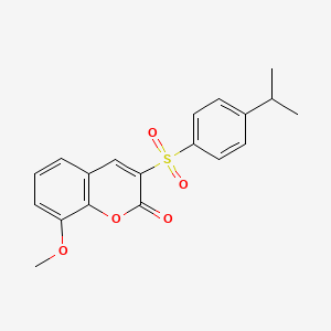 8-Methoxy-3-(4-propan-2-ylphenyl)sulfonylchromen-2-one