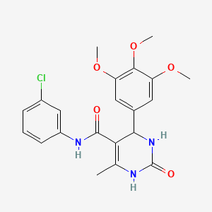 N-(3-chlorophenyl)-6-methyl-2-oxo-4-(3,4,5-trimethoxyphenyl)-1,2,3,4-tetrahydropyrimidine-5-carboxamide