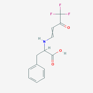molecular formula C13H12F3NO3 B238515 3-Phenyl-2-[(4,4,4-trifluoro-3-oxobut-1-enyl)amino]propanoic acid CAS No. 133992-79-7