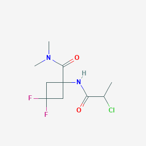 1-(2-Chloropropanoylamino)-3,3-difluoro-N,N-dimethylcyclobutane-1-carboxamide