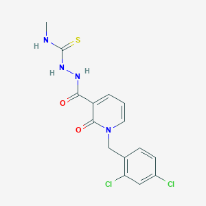 2-{[1-(2,4-dichlorobenzyl)-2-oxo-1,2-dihydro-3-pyridinyl]carbonyl}-N-methyl-1-hydrazinecarbothioamide