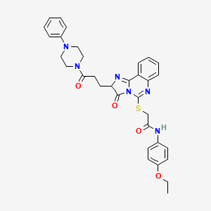 N-(4-ethoxyphenyl)-2-({3-oxo-2-[3-oxo-3-(4-phenylpiperazin-1-yl)propyl]-2,3-dihydroimidazo[1,2-c]quinazolin-5-yl}thio)acetamide