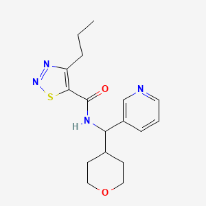 4-propyl-N-(pyridin-3-yl(tetrahydro-2H-pyran-4-yl)methyl)-1,2,3-thiadiazole-5-carboxamide
