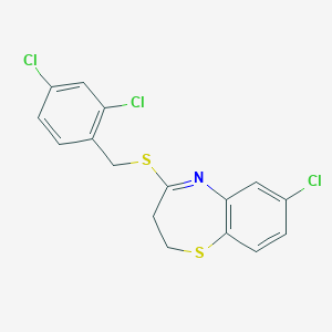 7-Chloro-4-[(2,4-dichlorobenzyl)sulfanyl]-2,3-dihydro-1,5-benzothiazepine