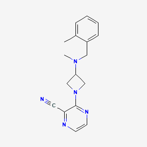 molecular formula C17H19N5 B2385169 3-(3-{Methyl[(2-methylphenyl)methyl]amino}azetidin-1-yl)pyrazine-2-carbonitrile CAS No. 2380167-79-1